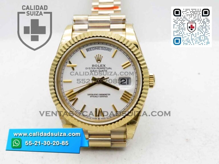 Rolex Day-Date Oro Amarillo 40mm Dial Blanco