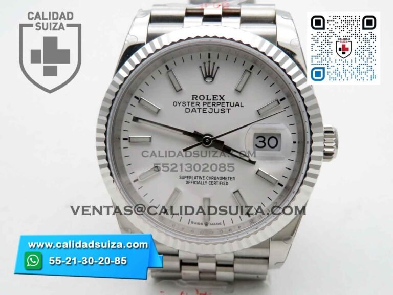 Rolex Datejust 36mm Dial Blanco