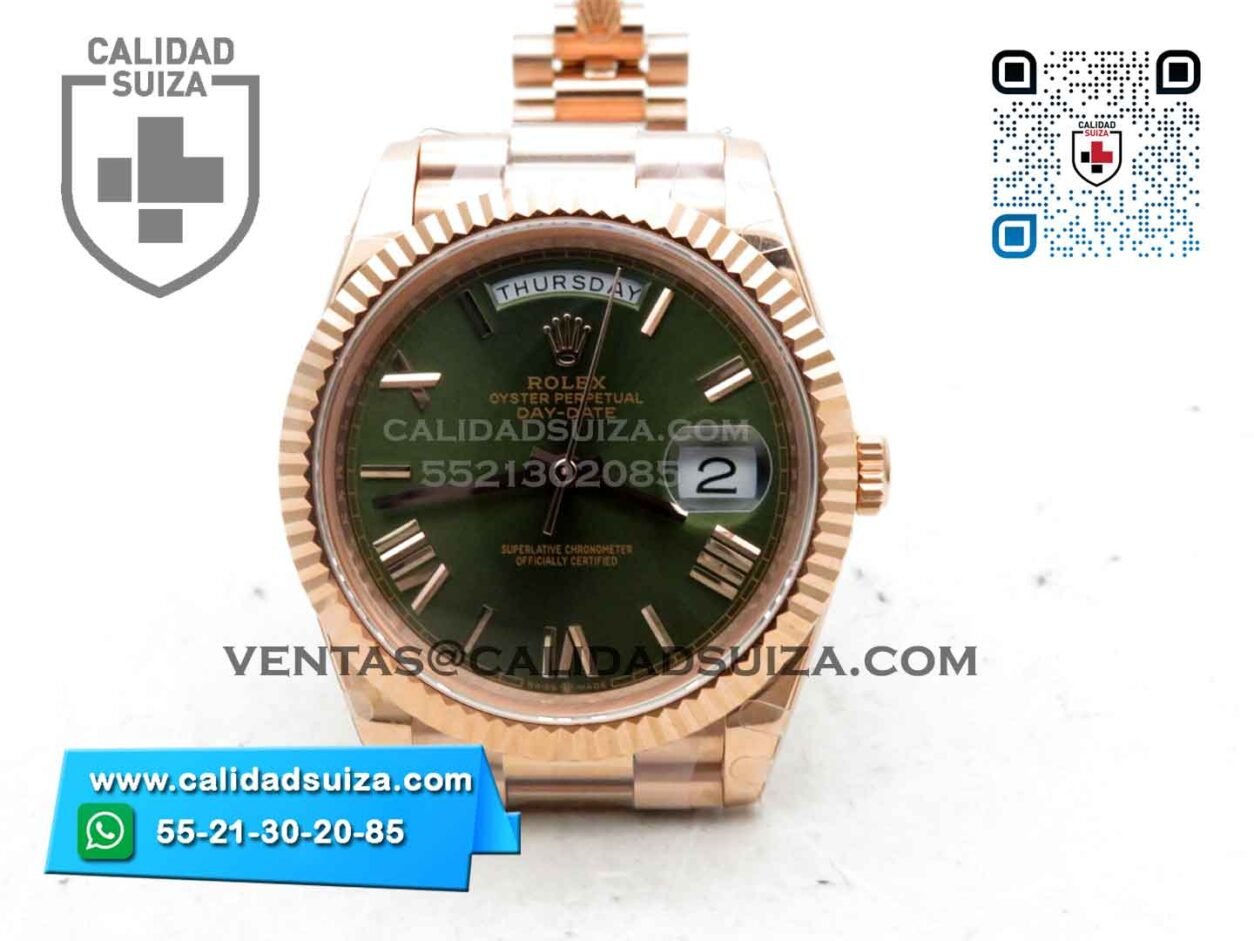 Rolex DayDate Oro Rosa Dial Verde 40mm