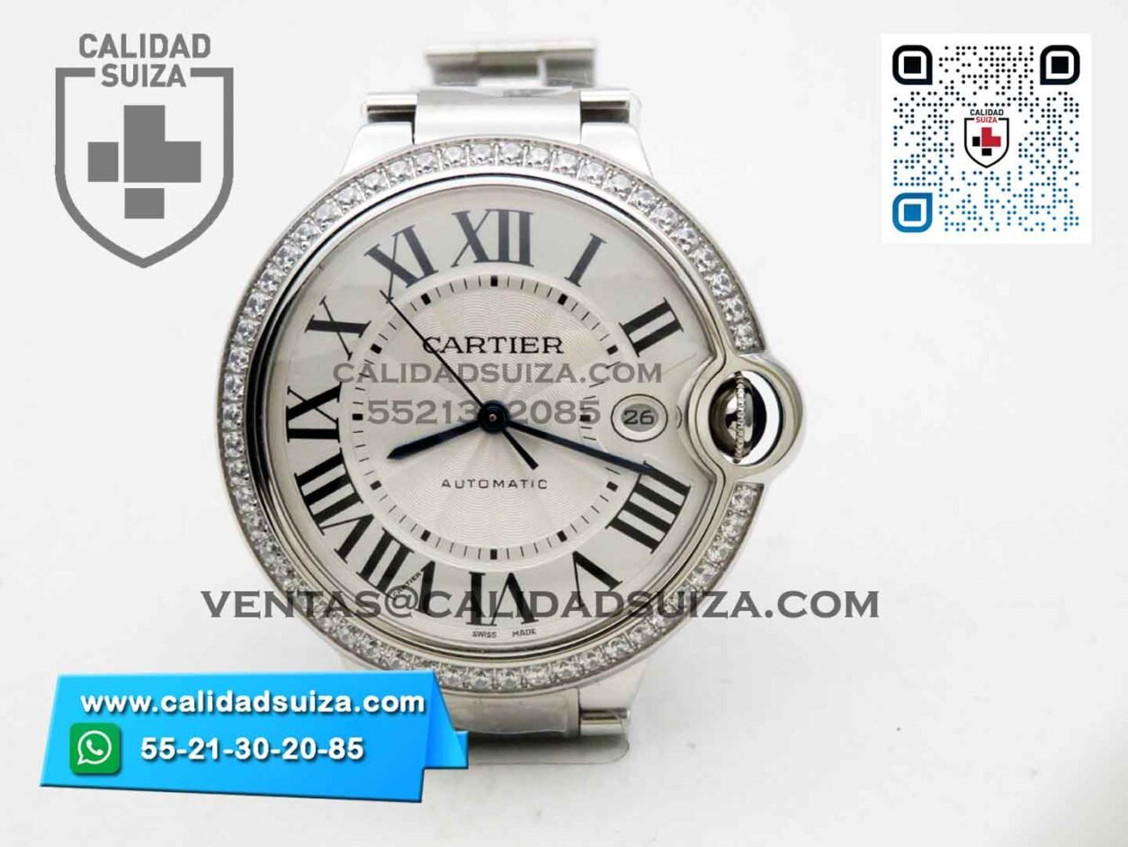 Cartier ballon bleu diamantes Men 42mm