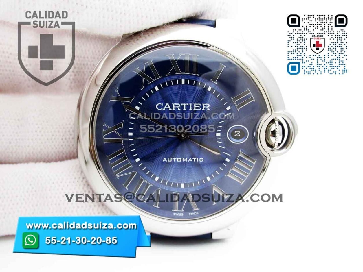 Cartier Ballon Bleu Dial Azul Acero 42mm