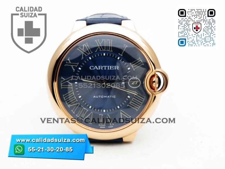 Cartier ballon bleu dial azul oro Rosa 42mm