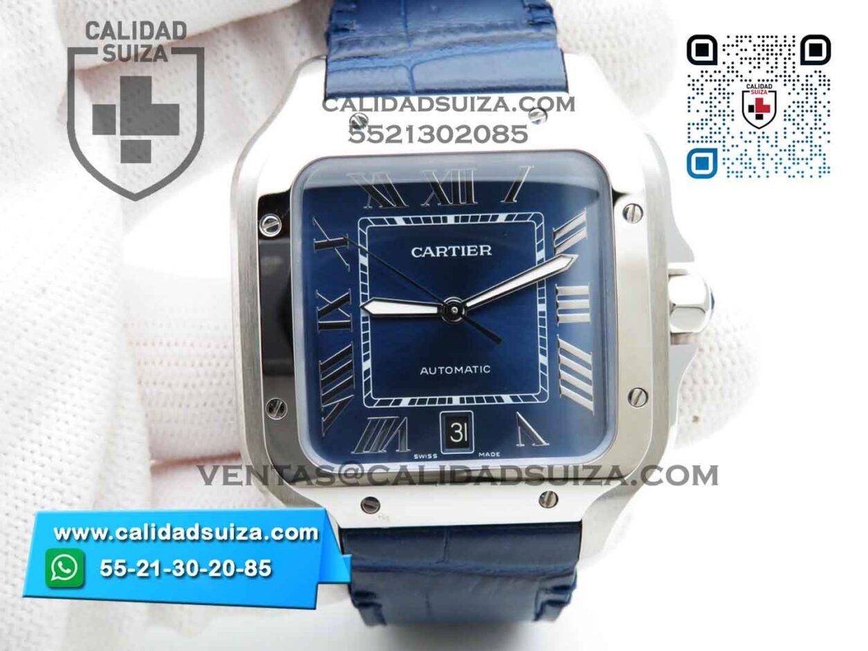 Cartier Santos 100 XL correa azul 40mm