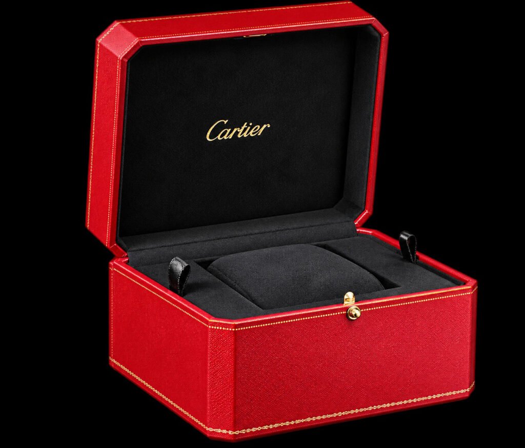 Caja Cartier Roja con Interior Negro para Reloj