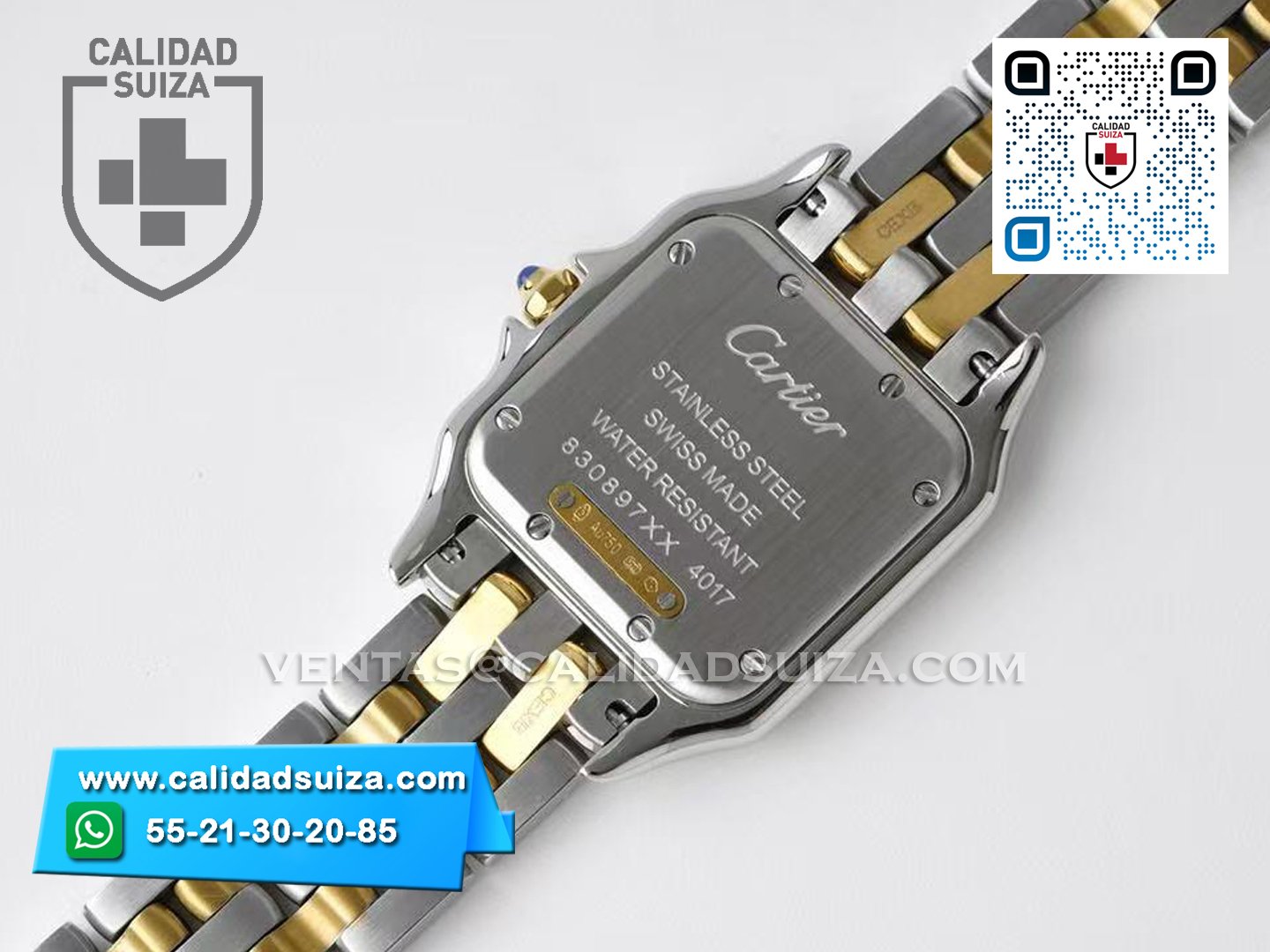 Cartier PANTHÈRE Mediano Dos Tonos W2PN0019 27mm - Imagen 3