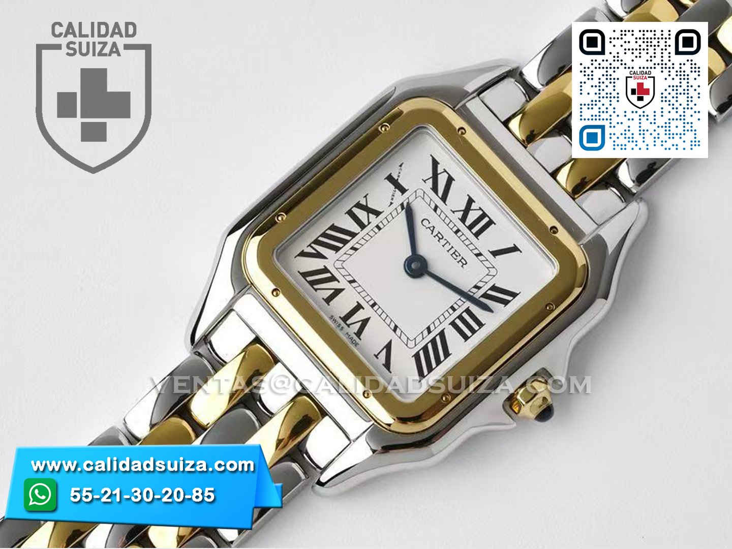 Cartier PANTHÈRE Mediano Dos Tonos W2PN0019 27mm - Imagen 2